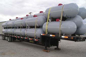 Re-conditioned 120-1000 gallon above ground ASME LP Tanks.